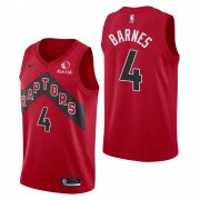 Wholesale Cheap Men's Toronto Raptors #4 Scottie Barnes Icon Edition Red Jersey