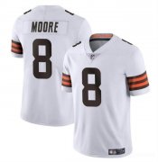 Cheap Men's Cleveland Browns #8 Elijah Moore White Vapor Limited Football Stitched Jersey