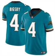 Cheap Men's Jacksonville Jaguars #4 Tank Bigsby Teal 2024 F.U.S.E. Prowler Throwback Vapor Limited Stitched Football Jersey