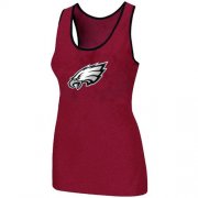 Wholesale Cheap Women's Nike Philadelphia Eagles Big Logo Tri-Blend Racerback Stretch Tank Top Red