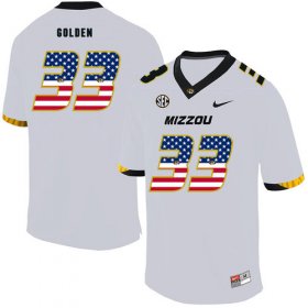 Wholesale Cheap Missouri Tigers 33 Markus Golden White USA Flag Nike College Football Jersey