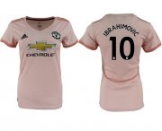 Wholesale Cheap Women's Manchester United #10 Ibrahimovic Away Soccer Club Jersey