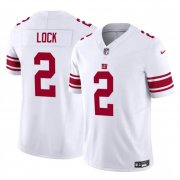 Cheap Men's New York Giants #2 Drew Lock White 2023 F.U.S.E. Vapor Untouchable Limited Football Stitched Jersey