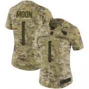 Wholesale Cheap Nike Titans #1 Warren Moon Camo Women's Stitched NFL Limited 2018 Salute to Service Jersey