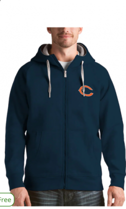 Cheap Chicago Bears Performance Player Pullover Navy Hoodie