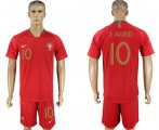 Wholesale Cheap Portugal #10 J.Mario Home Soccer Country Jersey