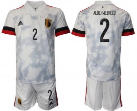 Wholesale Cheap Men 2021 European Cup Belgium away white 2 Soccer Jersey