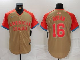 Men\'s Boston Red Sox #16 Jarren Duran Cream 2024 All Star Limited Stitched Jersey