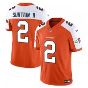 Cheap Men's Denver Broncos #2 Pat Surtain II Orange 2024 Draft F.U.S.E. Alternate Vapor Limited Stitched Jersey