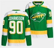 Cheap Men's Minnesota Wild #90 Marcus Johansson Green 2023-24 Stitched Jersey