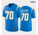 Wholesale Cheap Men Los Angeles Chargers #70 Rashawn Slater White Blue 2021 Draft Jersey