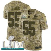 Wholesale Cheap Nike Chiefs #55 Frank Clark Camo Super Bowl LIV 2020 Men's Stitched NFL Limited 2018 Salute To Service Jersey