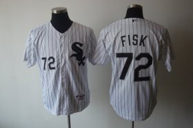 Wholesale Cheap White Sox #72 Carlton Fisk Stitched White MLB Jersey