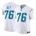 Cheap Men's Los Angeles Chargers #76 Joe Alt White 2024 Draft F.U.S.E. Vapor Limited Football Stitched Jersey