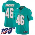 Wholesale Cheap Nike Dolphins #46 Noah Igbinoghene Aqua Green Team Color Men's Stitched NFL 100th Season Vapor Untouchable Limited Jersey