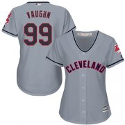 Wholesale Cheap Indians #99 Ricky Vaughn Grey Women's Road Stitched MLB Jersey