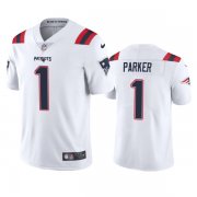 Wholesale Cheap Men's New England Patriots #1 DeVante Parker White Vapor Untouchable Limited Stitched Jersey