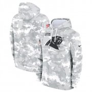 Men's Carolina Panthers 2024 Arctic Camo Salute To Service Club Fleece Pullover Hoodie