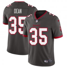 Wholesale Cheap Tampa Bay Buccaneers #35 Jamel Dean Men\'s Nike Pewter Alternate Vapor Limited Jersey