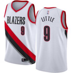 Wholesale Cheap Blazers #9 Nassir Little White Basketball Swingman Association Edition Jersey