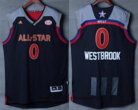 Wholesale Cheap Men\'s Western Conference Oklahoma City Thunder #0 Russell Westbrook adidas Black Charcoal 2017 NBA All-Star Game Swingman Jersey