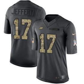 Wholesale Cheap Nike Eagles #17 Alshon Jeffery Black Men\'s Stitched NFL Limited 2016 Salute To Service Jersey