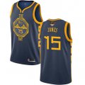 Wholesale Cheap Warriors #15 Damian Jones Navy 2019 Finals Bound Basketball Swingman City Edition 2018-19 Jersey