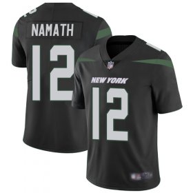 Wholesale Cheap Nike Jets #12 Joe Namath Black Alternate Youth Stitched NFL Vapor Untouchable Limited Jersey