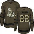 Wholesale Cheap Adidas Senators #22 Nikita Zaitsev Green Salute to Service Stitched Youth NHL Jersey