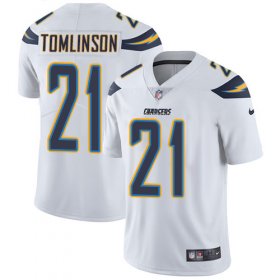 Wholesale Cheap Nike Chargers #21 LaDainian Tomlinson White Men\'s Stitched NFL Vapor Untouchable Limited Jersey