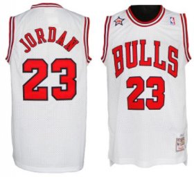 Wholesale Cheap NBA 1998 All-Star #23 Michael Jordan White Swingman Throwback Jersey