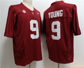 Cheap Men\'s Alabama Crimson Tide #9 Bryce Young Red 2023 F.U.S.E. Stitched Football Jersey