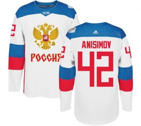 Wholesale Cheap Team Russia #42 Artem Anisimov White 2016 World Cup Stitched NHL Jersey