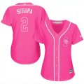 Wholesale Cheap Mariners #2 Jean Segura Pink Fashion Women's Stitched MLB Jersey