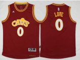 Wholesale Cheap Men's Cleveland Cavaliers #0 Kevin Love Revolution 30 Swingman 2015-16 Retro Red Jersey