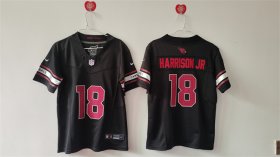 Cheap Women\'s Arizona Cardinals #18 Marvin Harrison Jr Black 2024 F.U.S.E Stitched Jersey(Run Small)