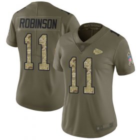 Wholesale Cheap Nike Chiefs #11 Demarcus Robinson Olive/Camo Women\'s Stitched NFL Limited 2017 Salute to Service Jersey