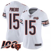 Wholesale Cheap Nike Bears #15 Eddy Pineiro White Women's Stitched NFL 100th Season Vapor Limited Jersey