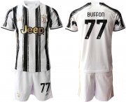 Wholesale Cheap Men 2020-2021 club Juventus home 77 white black Soccer Jerseys