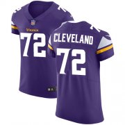 Wholesale Cheap Nike Vikings #72 Ezra Cleveland Purple Team Color Men's Stitched NFL Vapor Untouchable Elite Jersey