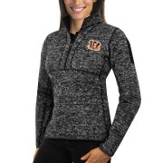 Wholesale Cheap Arizona Coyotes Antigua Women's Fortune 1/2-Zip Pullover Sweater Charcoal