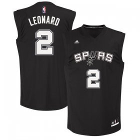 Wholesale Cheap San Antonio Spurs 2 Kawhi Leonard Black Fashion Replica Jersey