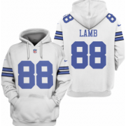 Wholesale Cheap Men's Dallas Cowboys #88 CeeDee Lamb White 2021 Pullover Hoodie