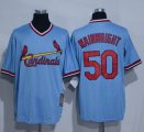 Wholesale Cheap Cardinals #50 Adam Wainwright Blue Cooperstown Throwback Stitched MLB Jersey