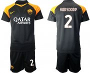 Wholesale Cheap Men 2020-2021 club Roma away 2 black Soccer Jerseys