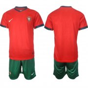 Cheap Men's Portugal Team Blank 2024-25 Red Home Soccer Jersey