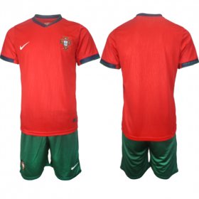 Cheap Men\'s Portugal Team Blank 2024-25 Red Home Soccer Jersey