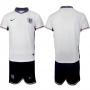 Cheap Men's England Blank 2024-25 White Home Soccer Jersey Suit