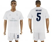 Wholesale Cheap Real Madrid #5 Varane Marine Environmental Protection Home Soccer Club Jersey