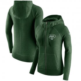 Wholesale Cheap New York Jets Nike Women\'s Gym Vintage Full-Zip Hoodie Green